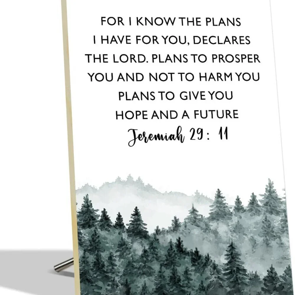 Wooden Wall Art Decor Bible Verse Jeremiah 29:11 Inspirational Gift